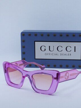 Gucci GG1552S 003 Cat Eye Sunglasses - Magenta / Orange to Violet